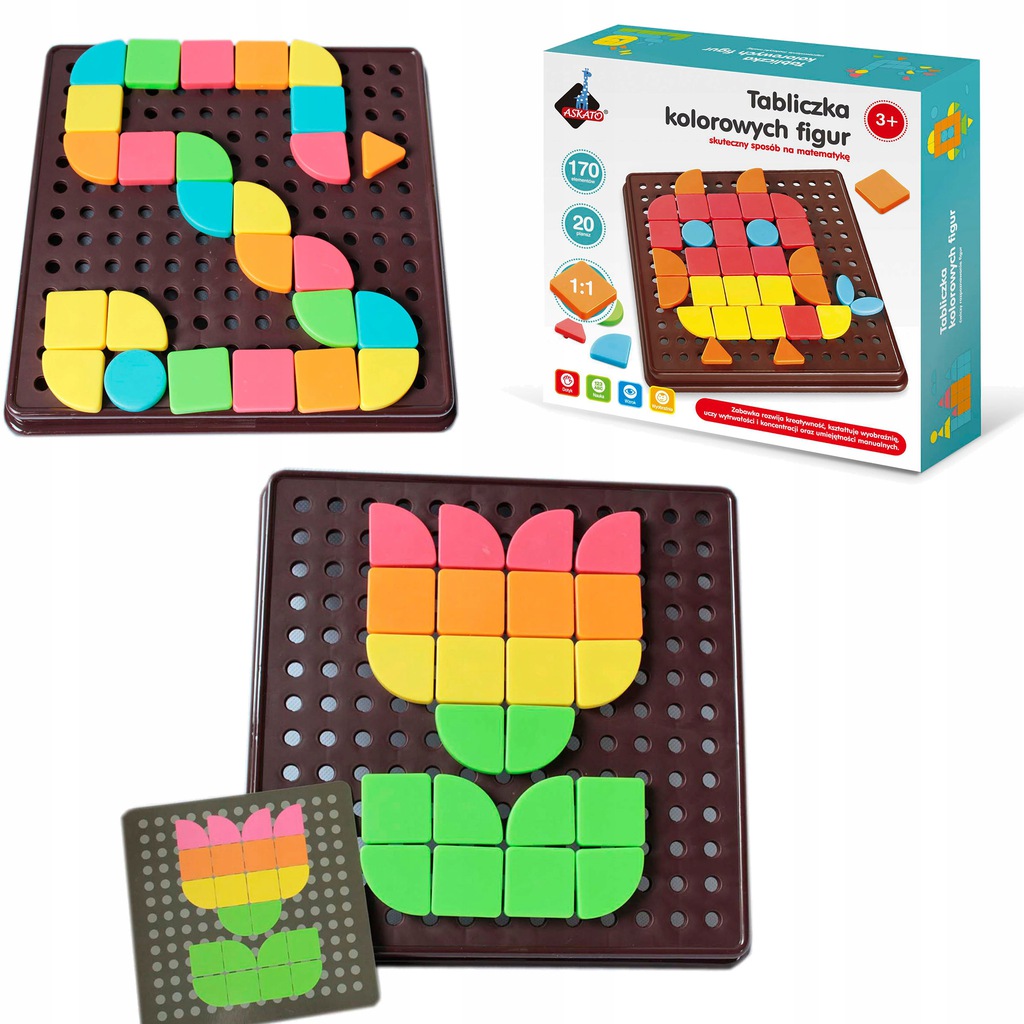 ASKATO Tabliczka Kolorowych Figur/Genialny Dzieciak